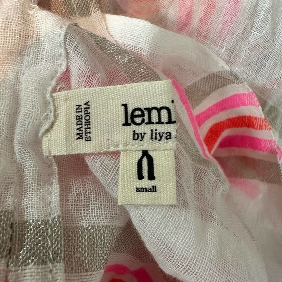 Lemlem V Neck Cotton Gauze Tunic Swim Cover Up Size Small - Picture 2 of 5